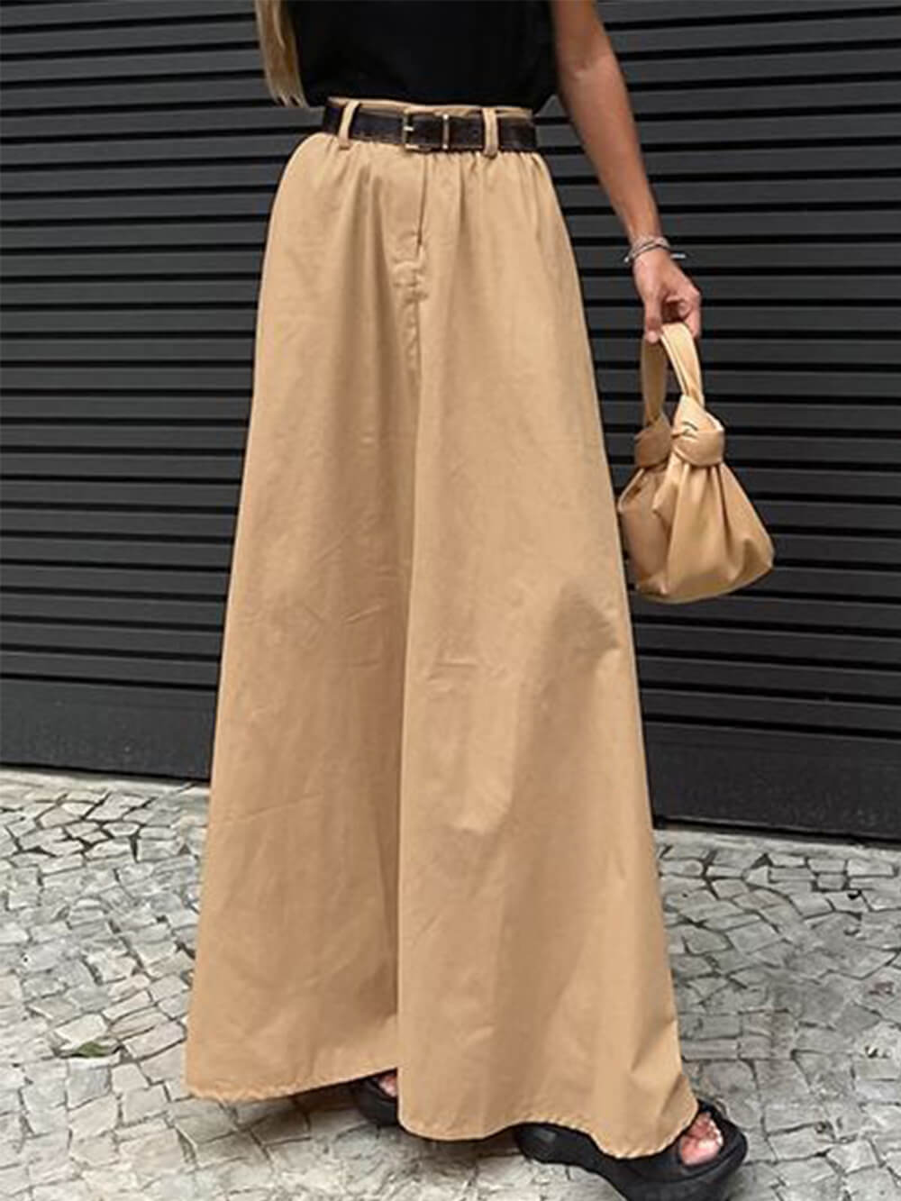 Sonicelife-Personalized Street Style Loose Long Skirt
