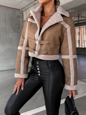 Sonicelife-Venetian Plush Leather Jacket