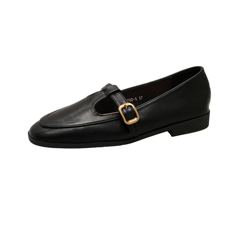 Sonicelife Fashion Women Loafers Ballet Dance Shoes Slip On Cross Strap  Black Beige Brown Flat Low Heels Autumn Spring Dress