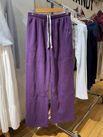 Sonicelife New Purple Drawstring Straight Sweatpants Women Autumn Streetwear High Waist Cotton Trouser Casual Vintage Sport Loose Long Pant