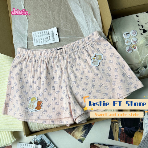Sonicelife New Women's Tight Super Shorts Low Waist Floral Print Sweet Shorts Casual Slim Homewear Shorts Y2K Comfort Cotton Trouser