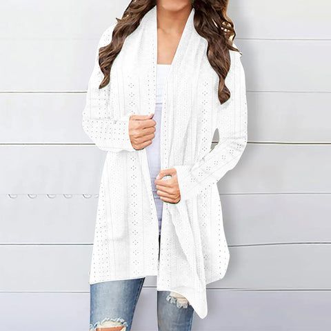 christmas outfit Sonicelife Women's Cardigan Sweater Fall Open Front Knit Oversized Cardigans Duster Coats with Pockets Warm Casual Simple Cardigan