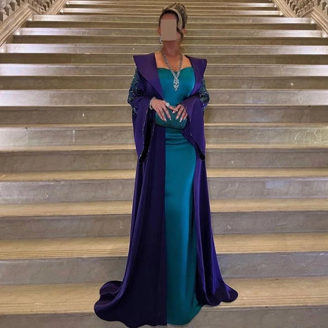 Sonicelife Customized Jiayigong  s Pattern Graduation Sheath Square Neck Bespoke Occasion Gown Long Dresses Saudi Arabia (PRE-ORDER)