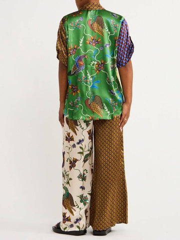 Sonicelife-Special Folk Print Loose Wide Leg Pants