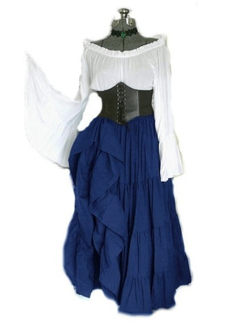 costume ideas 2024 New Party Long Sleeve Dress Women's Renaissance Medieval Costume