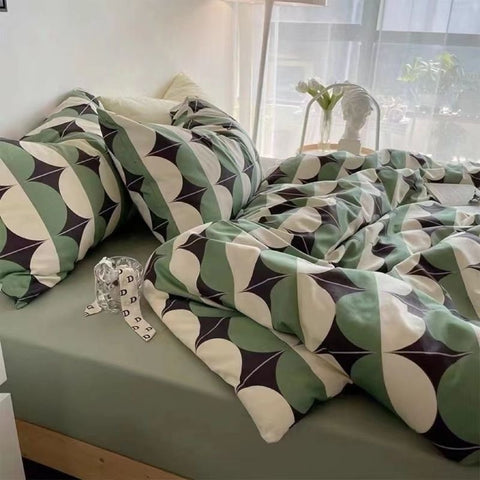 Sonicelife Euro Nordic Blue Solid Home Bedding Set Simple Soft Duvet Cover Set With Sheet Comforter Covers Pillowcases Bed Linen