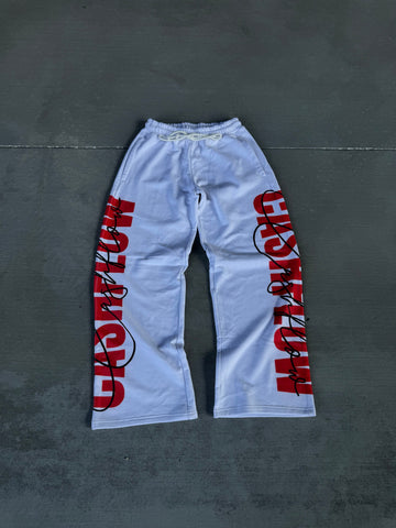 Sonicelife Unisex Letter Print Pants Y2K Style Aesthetic Retro Streetwear Drawstring Harajuku Casual High Street Comfortable Wide Leg Pants