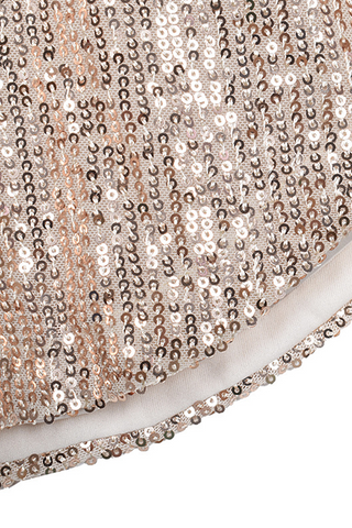 Sonicelife-Elegant Solid With Belt Sequins O Neck A Line Dresses