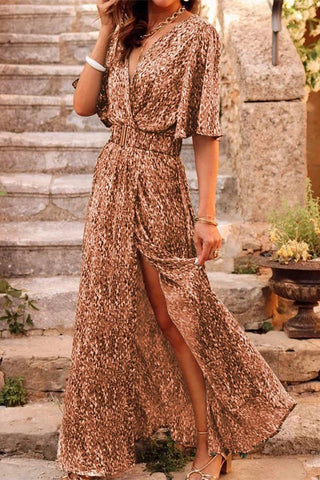 Sonicelife-Bohemian College Floral Patchwork With Belt V Neck Waist Skirt Dresses(5 Colors)