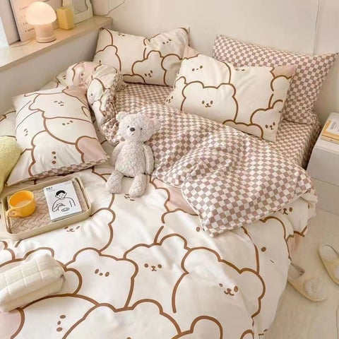 Sonicelife Euro Nordic Blue Solid Home Bedding Set Simple Soft Duvet Cover Set With Sheet Comforter Covers Pillowcases Bed Linen