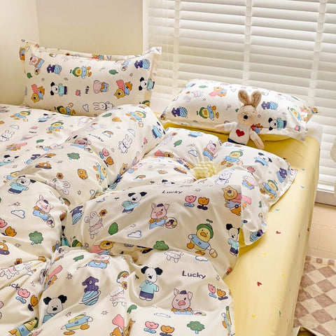 Sonicelife Doughnut Soft And Cute Donut Bedding Set Ins Linen And Duvet Cover With Pillowcases Single Double Full Size For Kids Adults