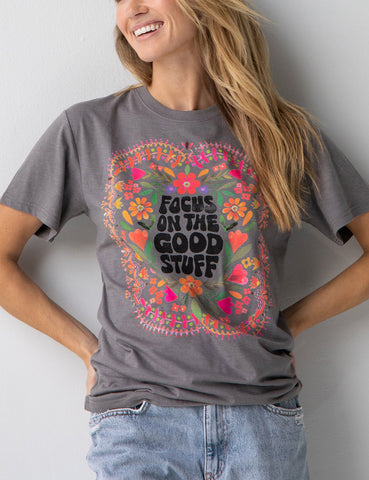 Sonicelife-Focus On The Good Stuff Oversize Tee