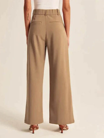 Sonicelife-Wide Leg Tailored Pants