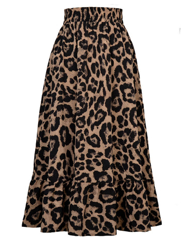 Sonicelife-Sexy Leopard Print High Waist Skirt