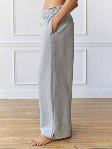 Sonicelife-Casual And Lazy Style Home Wide Leg Pants