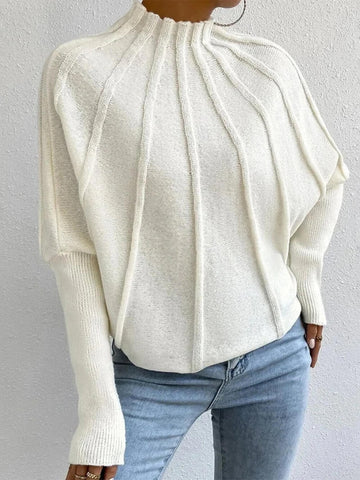 Sonicelife-Simple Dolman Sleeve Sweater