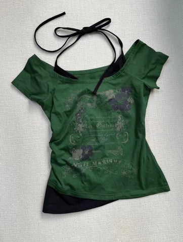 Sonicelife 2025 New Y2k Vintage Graphic T Shirts Women Grunge Streetwear Hot Girl Slim Fit Tee Harajuku Fashion Casual Sweet Tops Chic