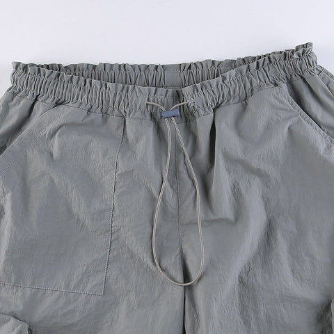 Sonicelife Low-rise Straight-leg Multi-pocket Overalls Pants