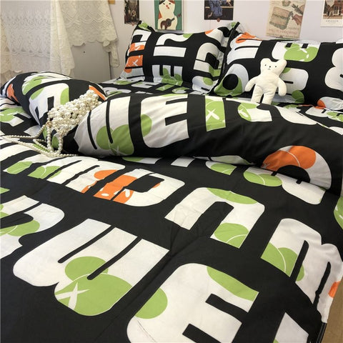 Sonicelife Ins Style Fashion Butterfly Bedding Set For Girls Boys Double Size Flat Sheet Duvet Cover Pillowcase Bed Linen Home Textile