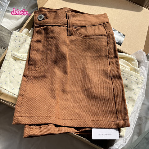 Sonicelife Casual Women Blue Denim Mini Skirts Summer Vintage High Waist Pockets A-line Skirts Female Y2k Streetwear Slim Bottoms 2025