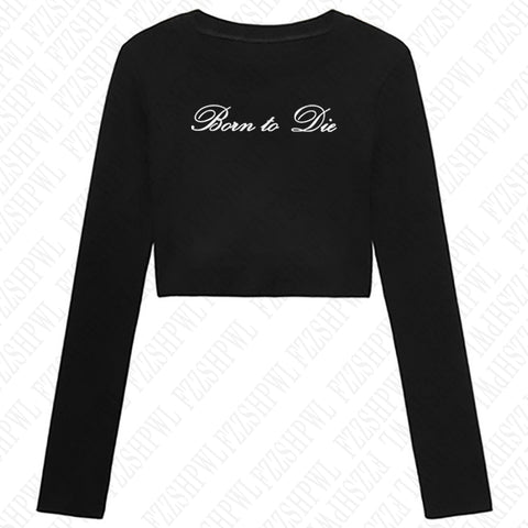 Sonicelife Rock aesthetic letter pattern top emo city girl 90s top chic grunge punk high street retro harajuku hip hop silm women's t-shirt