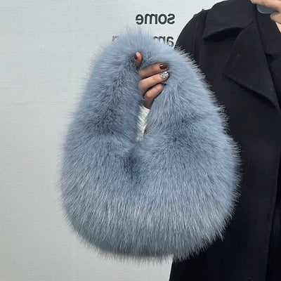 thanksgiving outfit Sonicelife Myleah Faux Fur Handbag