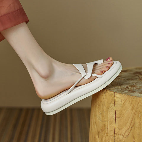Sonicelife Malvina Open Toe Flatforms Slides Sandals