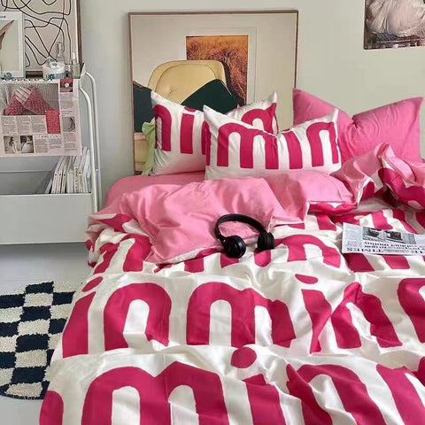 Sonicelife Purple Tulip Bedding Set INS Bed Linens Duvet Cover 150x200 Double Queen King Quilt Cover Soft Polyester Bedclothes Flat Sheets