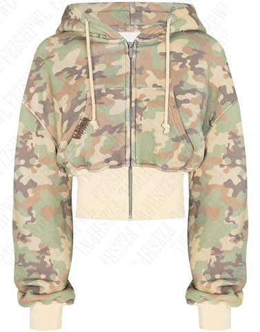 Sonicelife Women's 2-piece tailored camouflage hoodie sweatpants Casual long-sleeved zipper jacket Hip Hop Sweatshirt Sports Y2K sweatwear