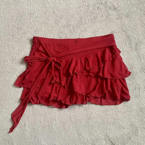 Sonicelife Hot Girl Bow Bottoms Y2K Women Chic Mini Skirts Vintage Lower garment Daily Sexy Slim Gothic Chic Soft Harajuku Tide Clothing