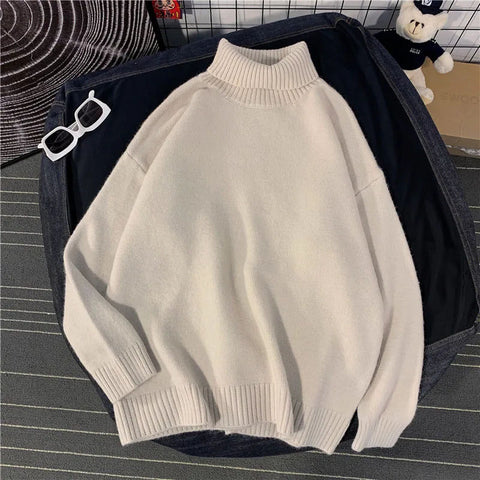 Black Friday Sonicelife Zoki Y2K Autumn Turtleneck Knit Sweater Women Fashion Korean Preppy Solid All Match Pullover Bf Harajuku Casual Warm Jumper New