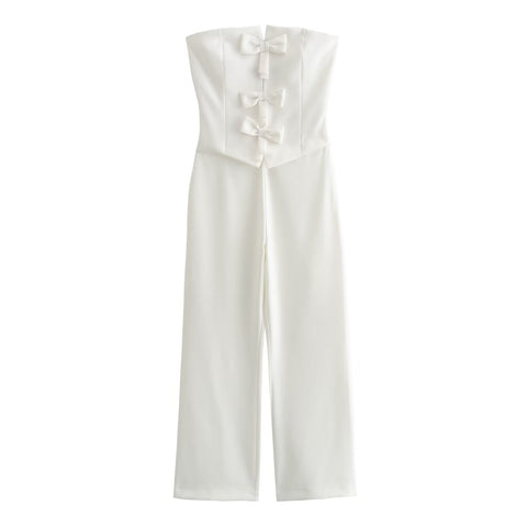Sonicelife Women's Sleeveless Crepe Dress, Bra Jumpsuit, Open Design, Backless Front Slit, Fashionable and Sexy, Versatile, New