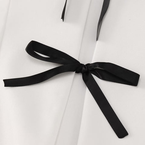 Sonicelife Women's New Strapless Wrapped Chest Top with Bow Tie Decoration for a Sweet and Elegant Inner Style