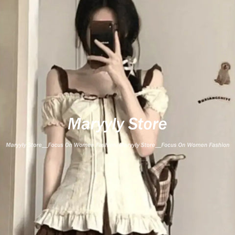 Sonicelife Early Autum Elegant Vintage High Waist Vest Dress for Women+ Y2k Long Sleeve Cardigan Tops Mujer Sweet Casual New Two Piece Sets