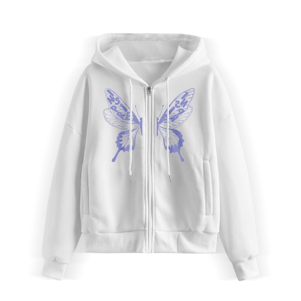 thanksgiving outfit Sonicelife Yoawdats Women s Y2K 2024 Fall Casual Hooded Coat Long Sleeve Lucky Butterfly Print Zip Up Hoodie with 2 Pockets Going Out