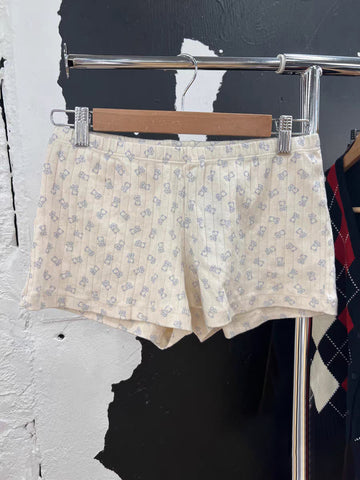 Sonicelife New Bear Bow Print Home Underwear Shorts Women Elastic High Waist Straight Short Pants Summer Sweet Cute Y2K Pajama Sweatshorts