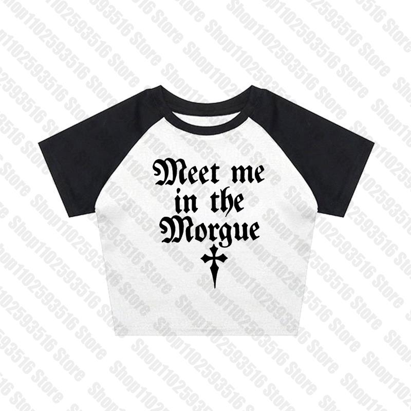 Sonicelife Y2k Crop Top Summer Goth Slim Vintage letter Graphic Baby Tee emo Cute Punk Hip Hop Women Crop top Short Sleeve Sexy Streetwear