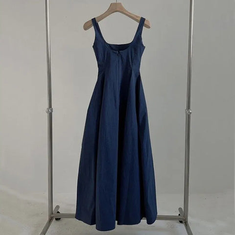Sonicelife Retro Simple Women Dress French Fashion Sexy High Waist Camis Dress Ladies Summer Slim Streetwear White Vestidos New