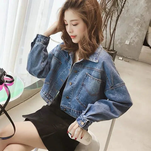 christmas outfit Sonicelife Plain Long Sleeve Denim Jacket for Women Spring Autumn Cowboy Coat Woman Outerwears Chic and Elegant 2025