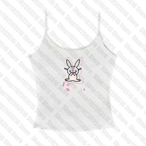 Sonicelife trashy Y2k Clothes Crop Top Women Harajuku T Shirts Gothic Cute rabbit Print Harajuku Streetwear Graphic Slim Tee Kawaii Summer