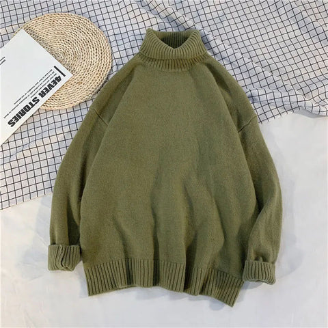 Black Friday Sonicelife Zoki Y2K Autumn Turtleneck Knit Sweater Women Fashion Korean Preppy Solid All Match Pullover Bf Harajuku Casual Warm Jumper New