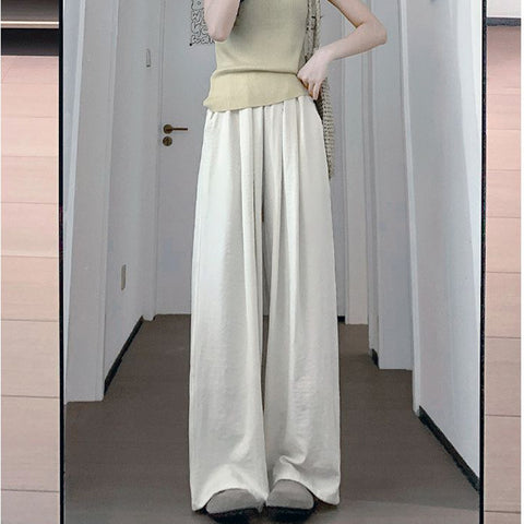 Sonicelife Women High Waist Wide Leg Pants Y2K Streetwear Casual Loose Sweatpants Korean Fashion All Match Solid Straight Trousers