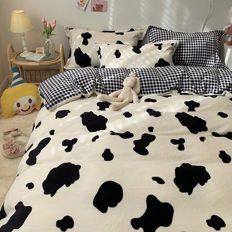 Sonicelife Nordic Princess Pink Bedding Set Girls Boys Single Double Size Flat Sheet Duvet Cover Pillowcase Bed Linens Home Textile