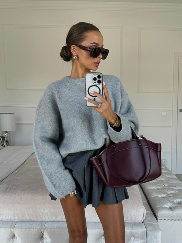 Black Friday Sonicelife Knitted Long Sleeved O-neck Casual Pullover Fashion Solid Color Versatile Elegant Women's Sweater Commute High Street Autumn Top