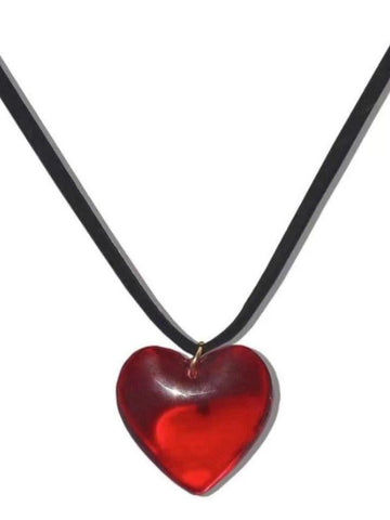 Sonicelife-Stone Heart Charm Necklace