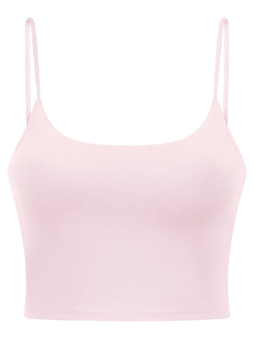 Sonicelife-Pink Sleeveless Sport Yoga Crop Top