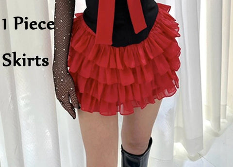 Sonicelife Fashion Cute Women Mini Cake Skirts High Waist A Line Ruffles Pleated Shorts Skirts Cosplay JK Uniform Students Bottoms Clothes