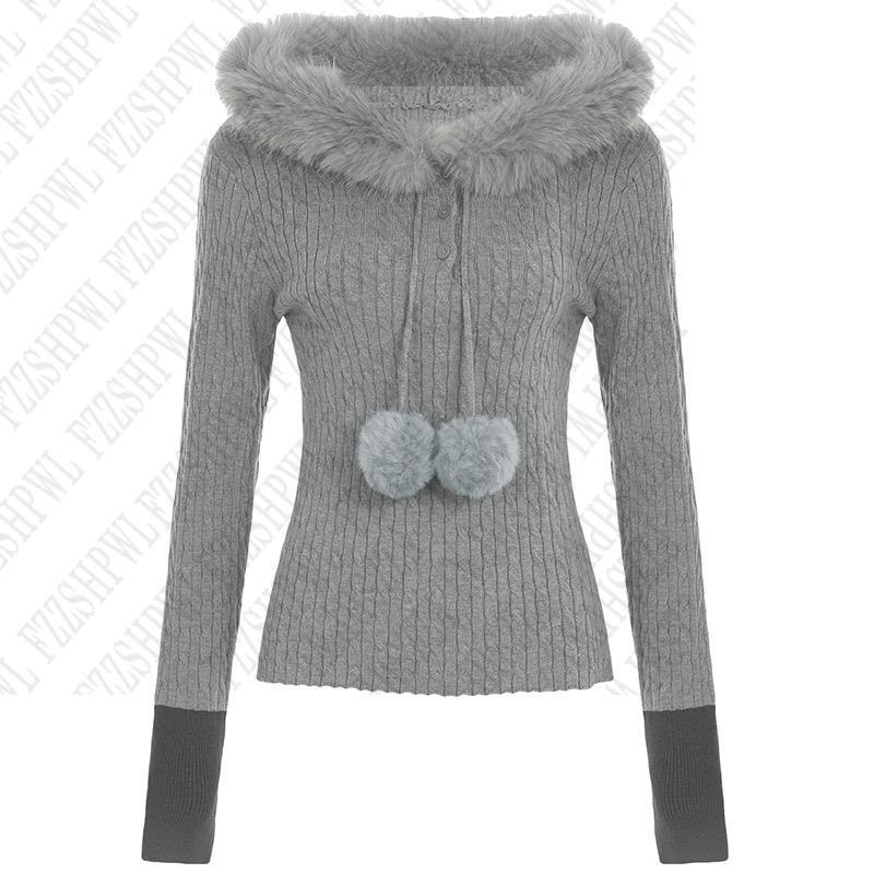Sonicelife Korean Y2K Kawaii Casual Sweater Winter Warm Women's Attitude Interesting Cute Clothing Maiden Personality Fashion Punk Knitwear