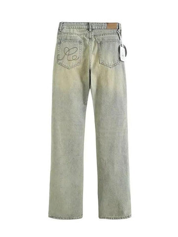 Sonicelife-Low Waist Washed Straight-Fit Boot-Cut Jeans
