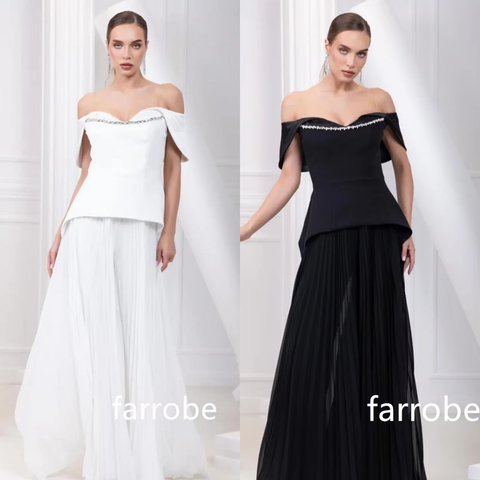 Sonicelife Customized High Quality Jersey Pleat A-line Off-the-shoulder Midi Dresses Homecoming Dresses Classic Exquisite Modern Style Past (PRE-ORDER)